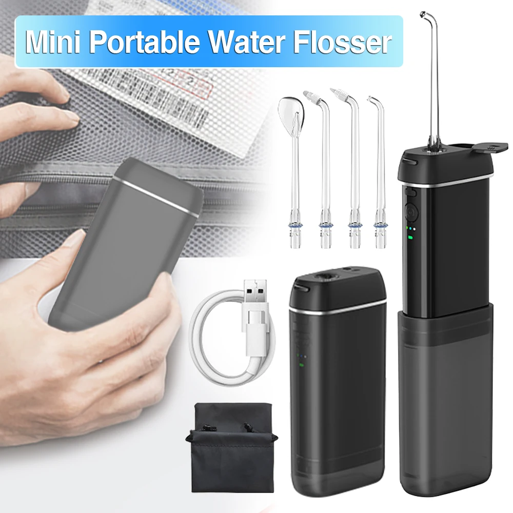 

Portable Oral Irrigator Dental Water Jet Water Flosser Pick Toothpicks Floss Mouth Washing Machine Water Thread for Teeth Travel