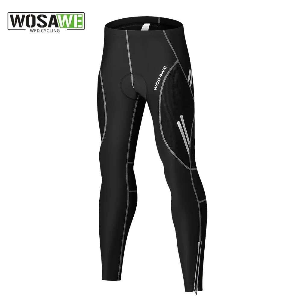 

WOSAWE Men's Cycling Tights Mountain Bike MTB Bike Pants Trousers Breathable Sports Bottoms Men Reflective Cycling Long Pants