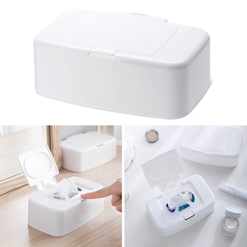 

Dry Wet Tissue Box Wipes Storage Case Napkin Dispenser Paper Baby Wipes Napkin Storage Box Holder Container Tissue Holder