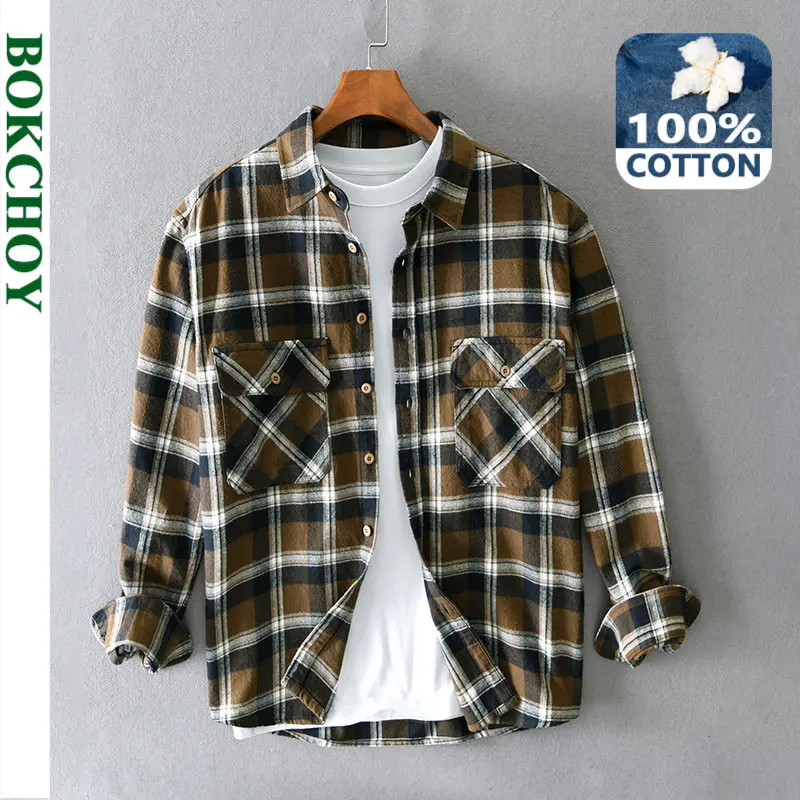 Autumn Winter New Men's Casual Plaid Loose Shirt Cotton Comfortable Skin-Friendly Breathable Multi-pocket Top AD260
Autumn Winter New Men's Casual Plaid Loose Shirt Cotton Comfortable Skin-Friendly Breathable Multi-pocket Top AD260