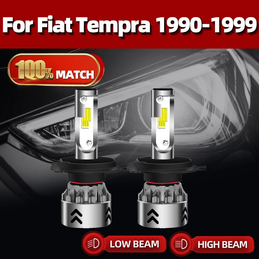 

H4 LED Headlights 20000LM High Low Beam Canbus LED Headlamps CSP Chips Car Light For Fiat Tempra 1990-1995 1996 1997 1998 1999