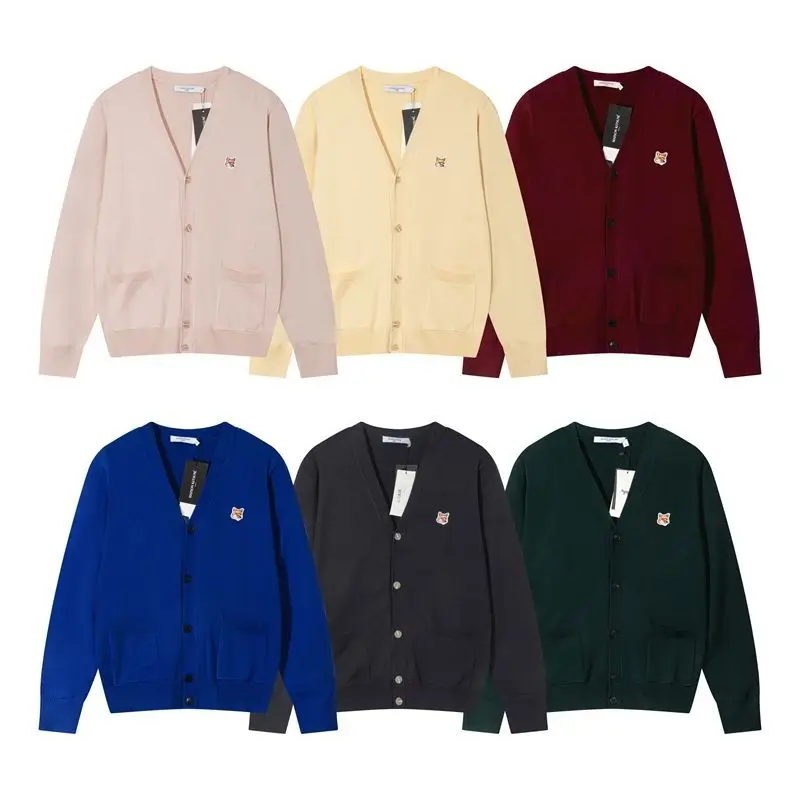Autumn New KITSUNE Fox Head Embroidery Loose Style Men's and Women's Versatile MK Knitted Cardigan V-neck Sweater Trendy
Autumn New KITSUNE Fox Head Embroidery Loose Style Men's and Women's Versatile MK Knitted Cardigan V-neck Sweater Trendy