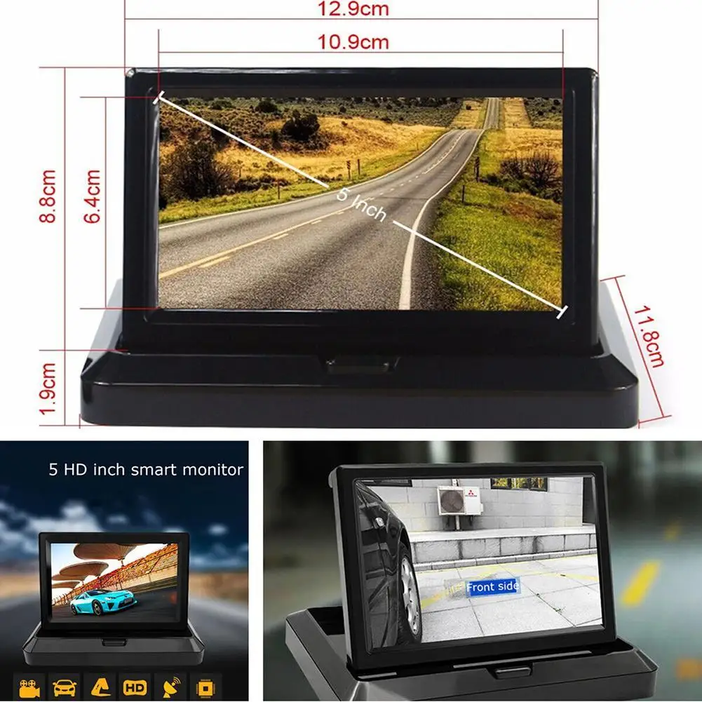 5 Inch TFT LCD Hd Monitor Display Two-way Av Input Reversing Rearview Backup Camera Foldable Display
5 Inch TFT LCD Hd Monitor Display Two-way Av Input Reversing Rearview Backup Camera Foldable Display