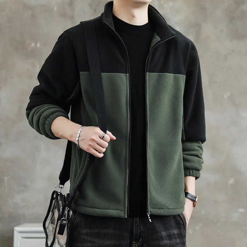 Spring And Autumn Loose Pullover Colorblocked Fleece Sweatshirt Standing Collar Hoodless Jacket Loose Jacket
Spring And Autumn Loose Pullover Colorblocked Fleece Sweatshirt Standing Collar Hoodless Jacket Loose Jacket