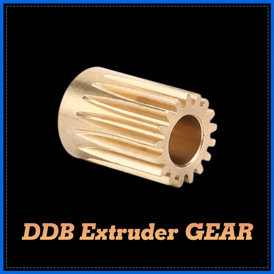 

Brass DDB Extruder GEAR Pinion Gear 5mm/0.5M 17T For Extruder Motor GEAR For 3D Printer Extrusion Wheel