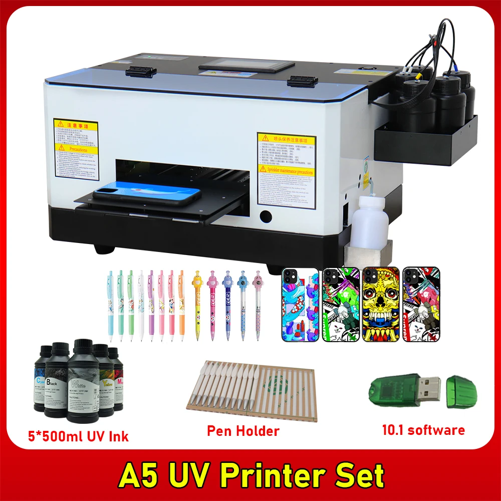 

A5 UV Flatbed Printer for Epson L800 Phone Case Mini Automatic UV Printer Machine For Metal Wood Acrylic Phone Case PVC Card Pen