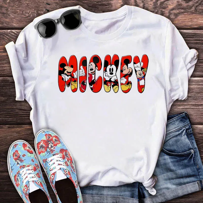 Fashion Short Sleeves Tops White T Shirts Female Kawaii Disney Cartoon Minnie Mickey Print Men T-shirt Women Hippie Clothes Gift
Fashion Short Sleeves Tops White T Shirts Female Kawaii Disney Cartoon Minnie Mickey Print Men T-shirt Women Hippie Clothes Gift