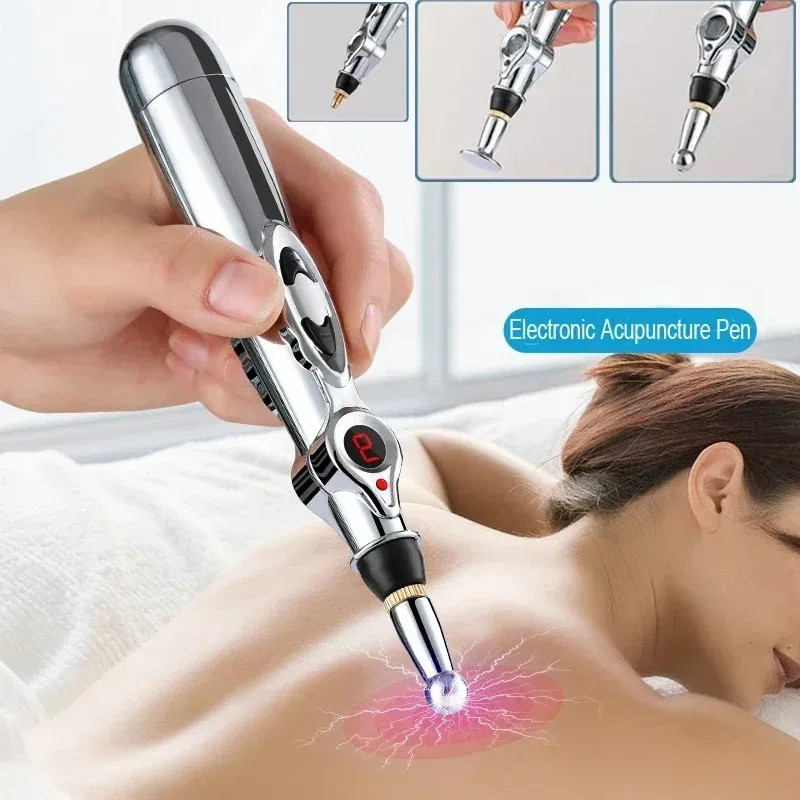 Electronic Acupuncture Pen Electric Meridians Laser Therapy Heal Massage Pen Meridian Energy Pen Relief Pain Tools Body Massager
Electronic Acupuncture Pen Electric Meridians Laser Therapy Heal Massage Pen Meridian Energy Pen Relief Pain Tools Body Massager