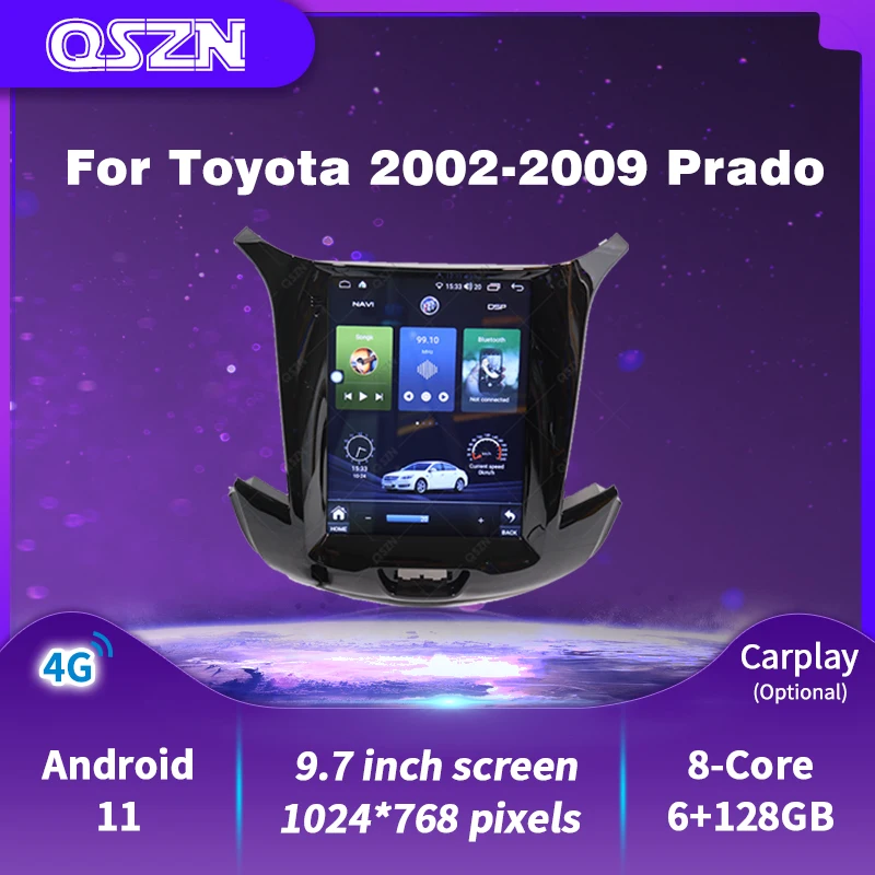 9.7 Inch Vertical Screen Car Radio Multimedia Player For Toyota 2002--2009 Prado Android 11 Autoradio Stereo DSP WIF Carplay
9.7 Inch Vertical Screen Car Radio Multimedia Player For Toyota 2002--2009 Prado Android 11 Autoradio Stereo DSP WIF Carplay