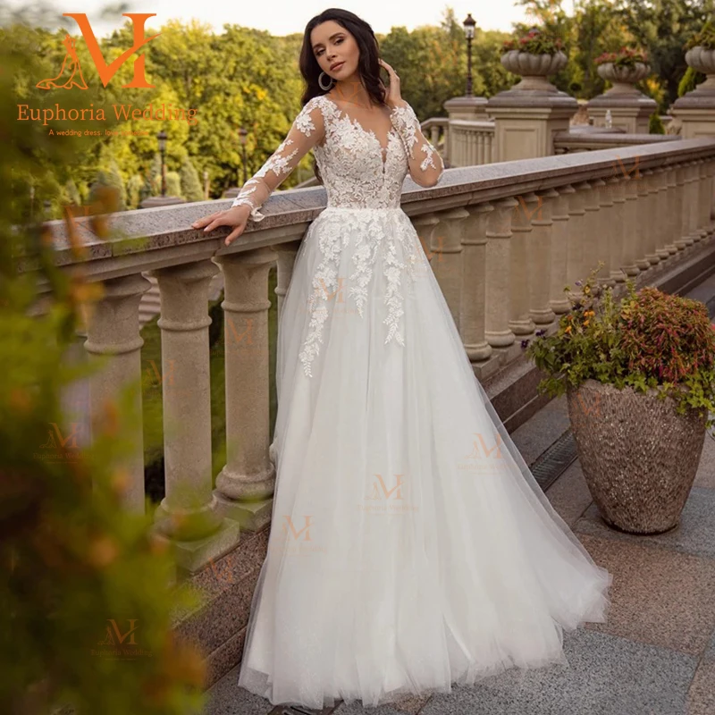Wedding Dress Vestido De Noiva Robe Mariée For Woman Casamento Boda Bride Mariage Ball Gown Pastrol Tulle Long Sleeves Floral
Wedding Dress Vestido De Noiva Robe Mariée For Woman Casamento Boda Bride Mariage Ball Gown Pastrol Tulle Long Sleeves Floral