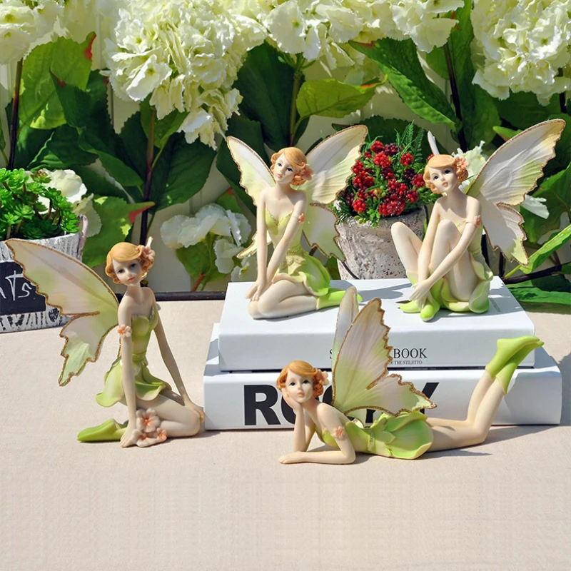 Creative Green Flower Fairy Cute Girl Resin Elf Angel Ornament Home Decoration Crafts Statue Bar Desk Fairy Statue Decoration 
Creative Green Flower Fairy Cute Girl Resin Elf Angel Ornament Home Decoration Crafts Statue Bar Desk Fairy Statue Decoration