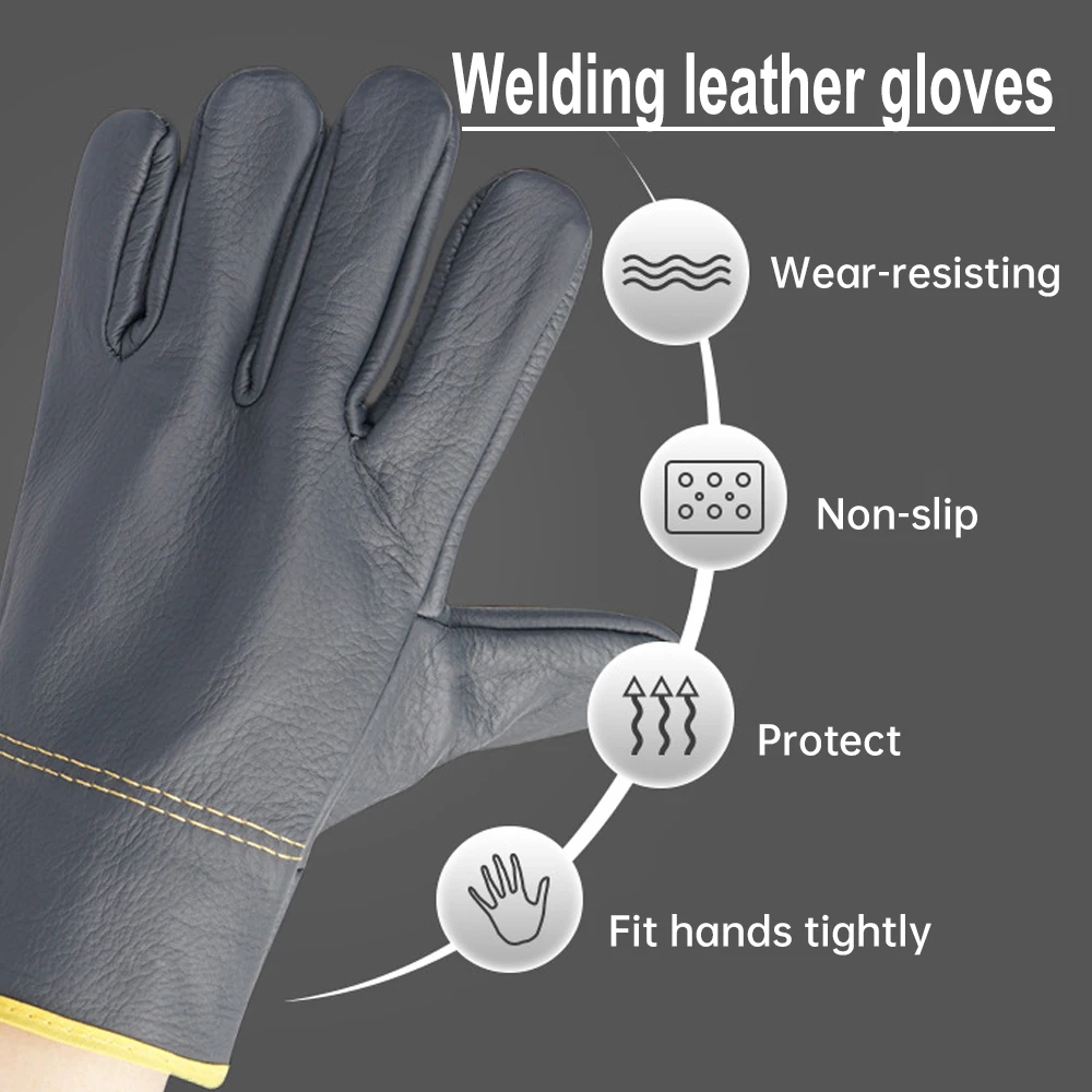 Welding leather gloves Lengthened And Short Wear-Resistant Thickened Double-Layer Welding Labor Protect Gloves Welding Supplies
Welding leather gloves Lengthened And Short Wear-Resistant Thickened Double-Layer Welding Labor Protect Gloves Welding Supplies