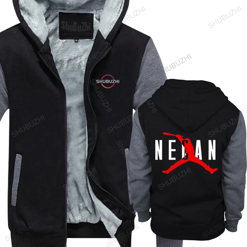 

Print zipper Men Boy The Walking Dead Negan Lucille Men warm jacket black Cotton Custom Team Clothing winter hoody drop shipping