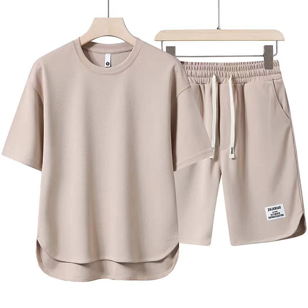 Two Piece Set T-shirt+Short Daily Holiday Fashion Korean Loose Sets Men Short Sleeved Shorts Solid Color Summer
Two Piece Set T-shirt+Short Daily Holiday Fashion Korean Loose Sets Men Short Sleeved Shorts Solid Color Summer