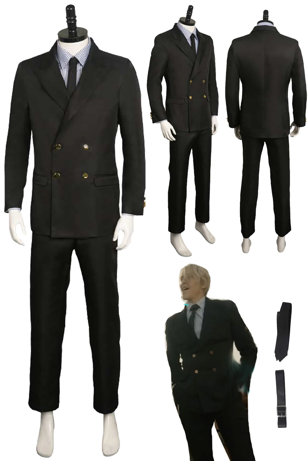 Sanji Cosplay Coat Shirt Pants Tie Outfit Tv Live Action One Cos Piece Disguise Costume Adult Men Halloween Carnival Party Suit
Sanji Cosplay Coat Shirt Pants Tie Outfit Tv Live Action One Cos Piece Disguise Costume Adult Men Halloween Carnival Party Suit
