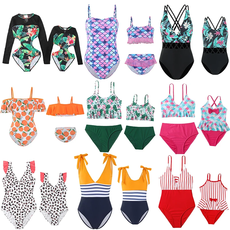 2023 Summer Mermaid Scales Print Bikini Swimsuits Set Mother & Daughter Parent-child Costume Sexy One-piece swimming Suit
2023 Summer Mermaid Scales Print Bikini Swimsuits Set Mother & Daughter Parent-child Costume Sexy One-piece swimming Suit