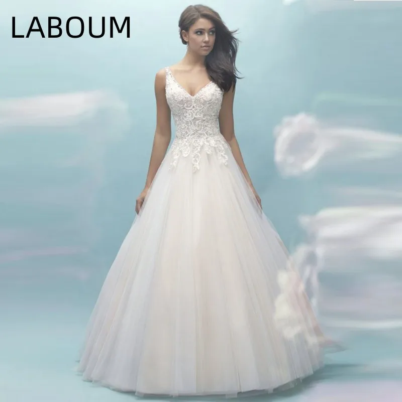 

LaBoum Exquisite Wedding Dress for Women 2023 Lace Appliques V-neck Tulle Elegant Bridal Gowns vestido de noiva robe de mariée