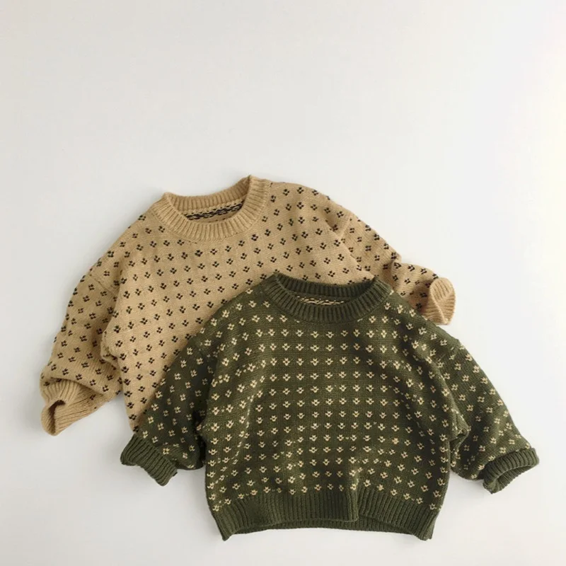 Winter Toddler and Baby Girls Boys Warmth Floral Knitted Sweater Coats Children Pullover Knitwear Kids Outfits Tops 1-8 Years
Winter Toddler and Baby Girls Boys Warmth Floral Knitted Sweater Coats Children Pullover Knitwear Kids Outfits Tops 1-8 Years