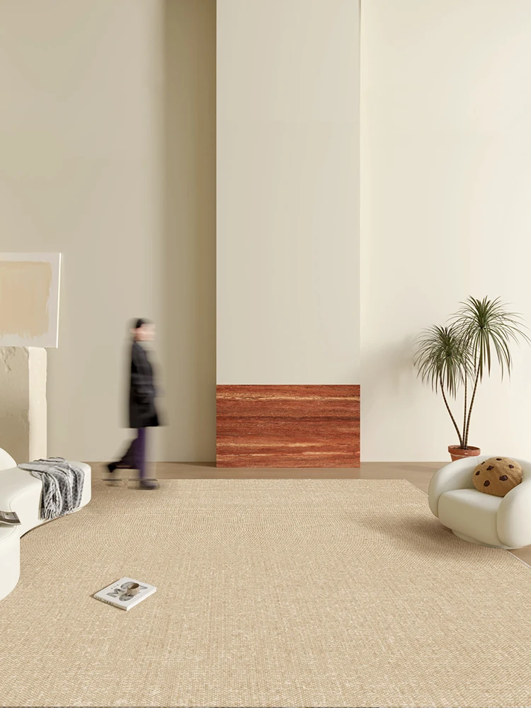 

Minimalist Pure Color Art Carpet Luxury Large Area Living Room Carpets Comfortable Refreshing Bedroom Decoration Rugs Tapete IG