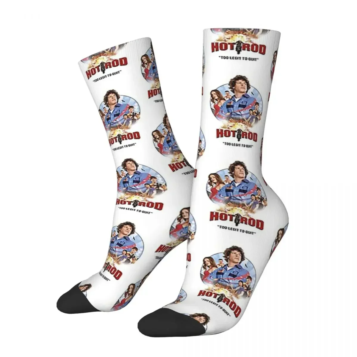 

Hot Rod Movie Andy Samberg Socks Harajuku Sweat Absorbing Stockings All Season Long Socks Accessorie for Unisex Birthday Present