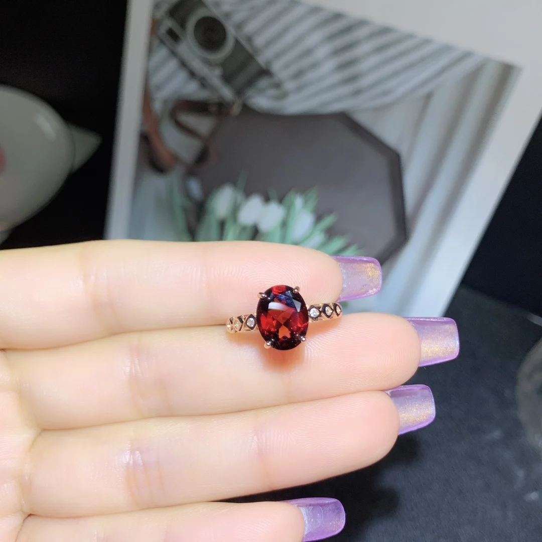 Ring sterling silver 925 natural garnet wedding ring women luxury free shipping jewelry women original jewelry boutique 
Ring sterling silver 925 natural garnet wedding ring women luxury free shipping jewelry women original jewelry boutique