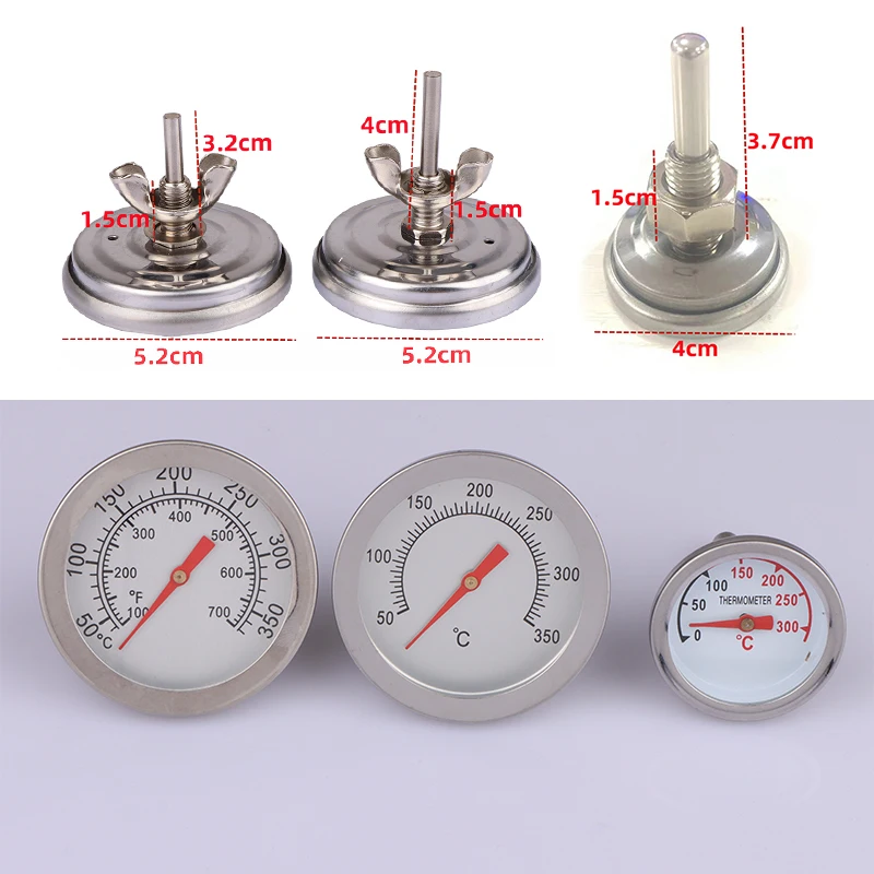 

Профессиональный товар, биметаллический термометр для барбекю 0-300 ℃, для гриля, духовки, герметичный зонд, детектор температуры