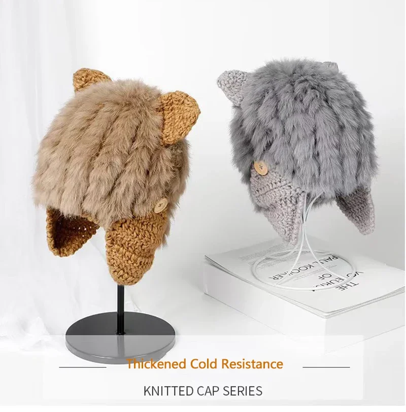 Women's Golf Hat Rabbit Hair Ear Protection Plush Knitted Hat Thickened Cold Resistant Hat
Women's Golf Hat Rabbit Hair Ear Protection Plush Knitted Hat Thickened Cold Resistant Hat