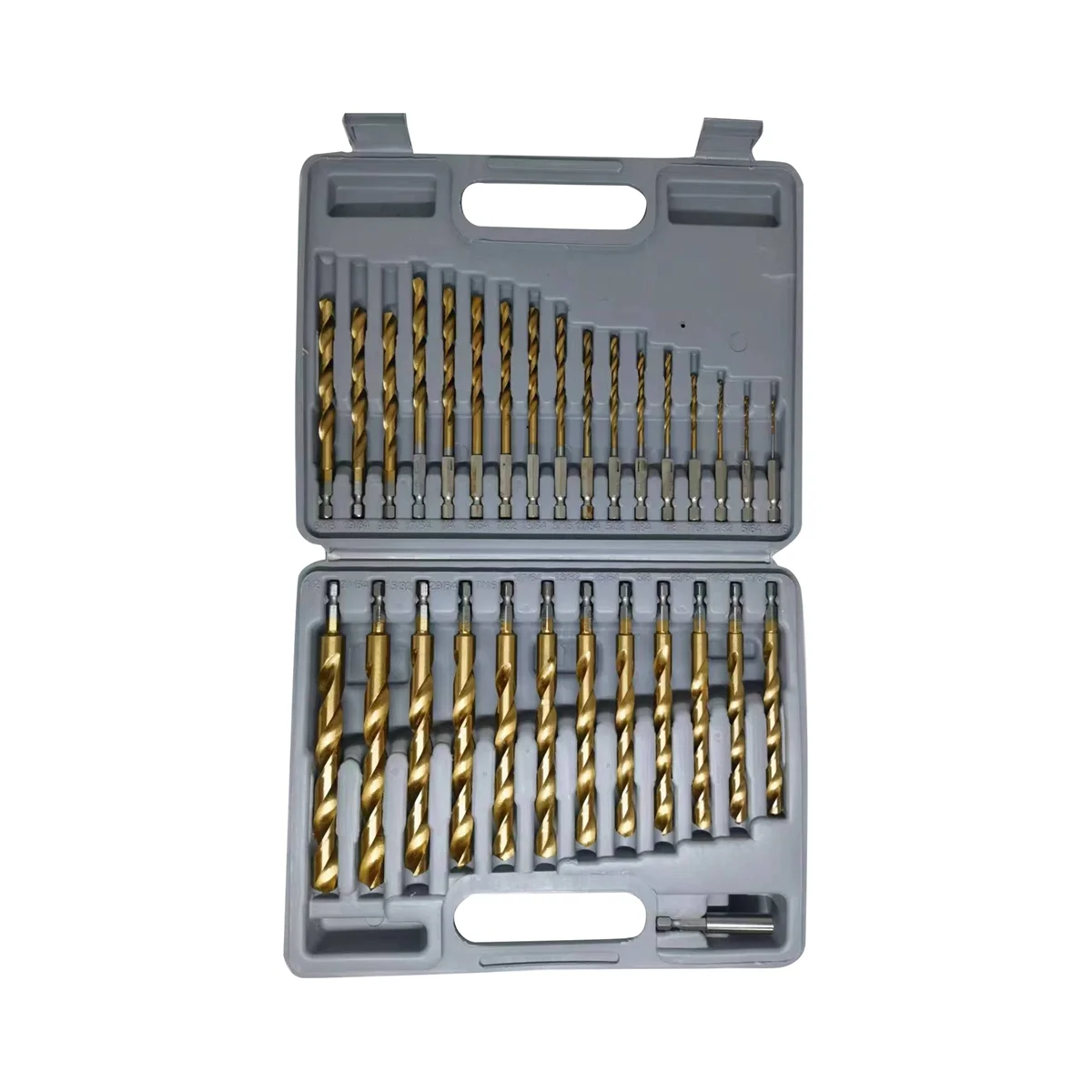30 Pcs Titanium Impact Drill Bit Set, Hex HSS Twist Drill Bits with Storage for Steel, Copper, Aluminum,Zinc Alloy
30 Pcs Titanium Impact Drill Bit Set, Hex HSS Twist Drill Bits with Storage for Steel, Copper, Aluminum,Zinc Alloy