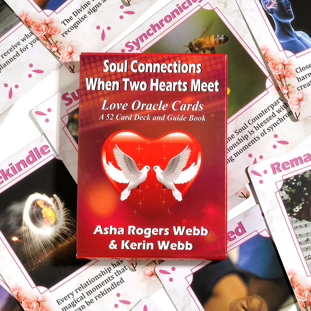 

11*6.5cm Soul Connections When Two Hearts Meet Love Oracle Cards 52 Fortune Telling Cards for Couples Conversation Love Language