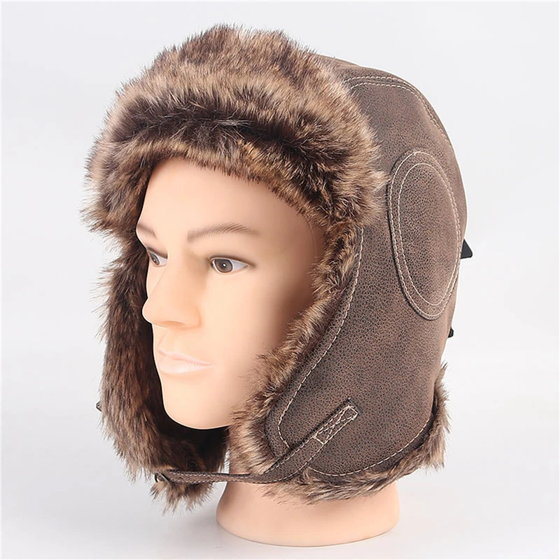 Winter Ushanka Hat Men Women's Pilot Aviator Bomber Trapper Hat Faux Fur Soft Leather Snow Cap With Ear Flaps Russian Hat
Winter Ushanka Hat Men Women's Pilot Aviator Bomber Trapper Hat Faux Fur Soft Leather Snow Cap With Ear Flaps Russian Hat