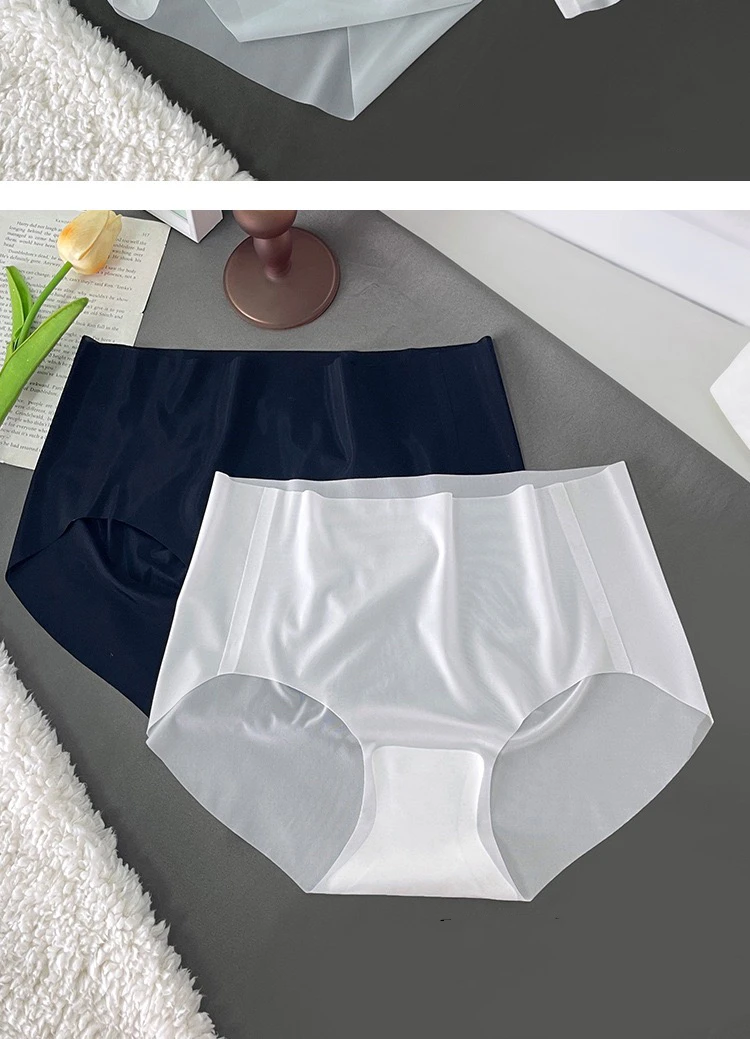 1pcs Women Ultrathin Panties Female Plus Size Underwear Ice Silk High Waist Seamless Underpant Girl Briefs Breathable Sexy Panty 15 S61074bd6825548f3a79fbfccb79a7926P