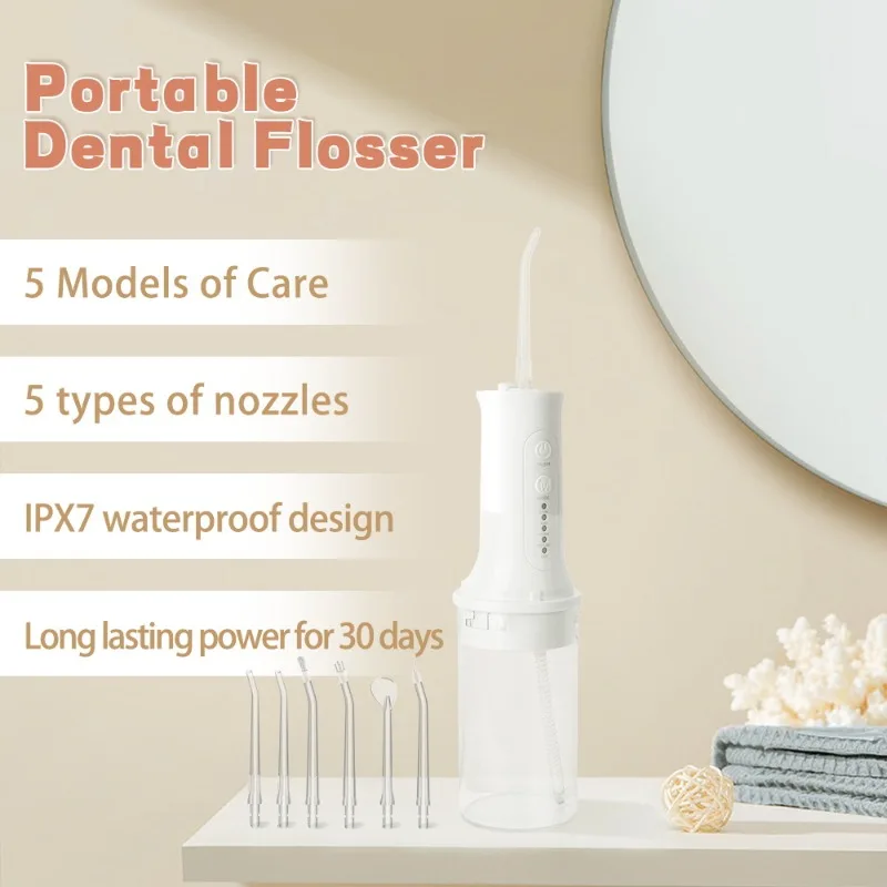 Oral Irrigator Portable Dental Water Flosser USB Rechargeable Teeth Whitening Mouth Washing Machine Dental Water Jet Floss 230ml 
Oral Irrigator Portable Dental Water Flosser USB Rechargeable Teeth Whitening Mouth Washing Machine Dental Water Jet Floss 230ml