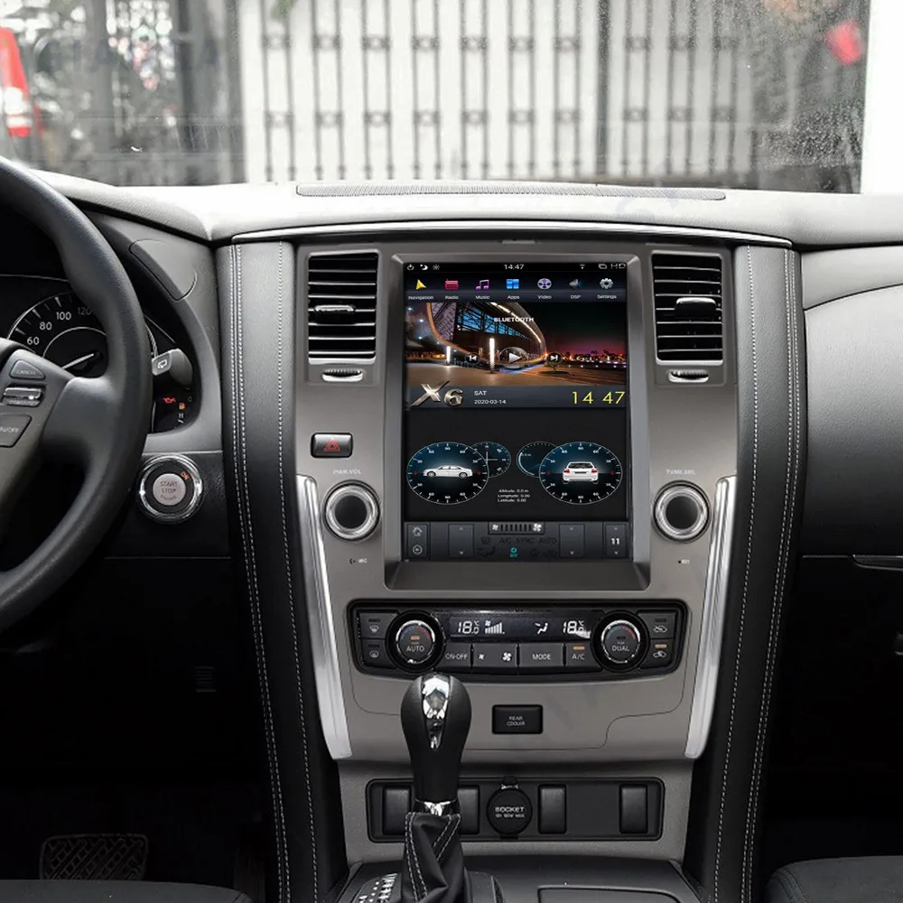 Автомагнитола на Android для Nissan патруль Y62 2010-2020, Автомобильный мультимедийный проигрыватель с двойным сенсорным экраном и GPS-навигацией, AHD-камерой
Автомагнитола на Android для Nissan патруль Y62 2010-2020, Автомобильный мультимедийный проигрыватель с двойным сенсорным экраном и GPS-навигацией, AHD-камерой