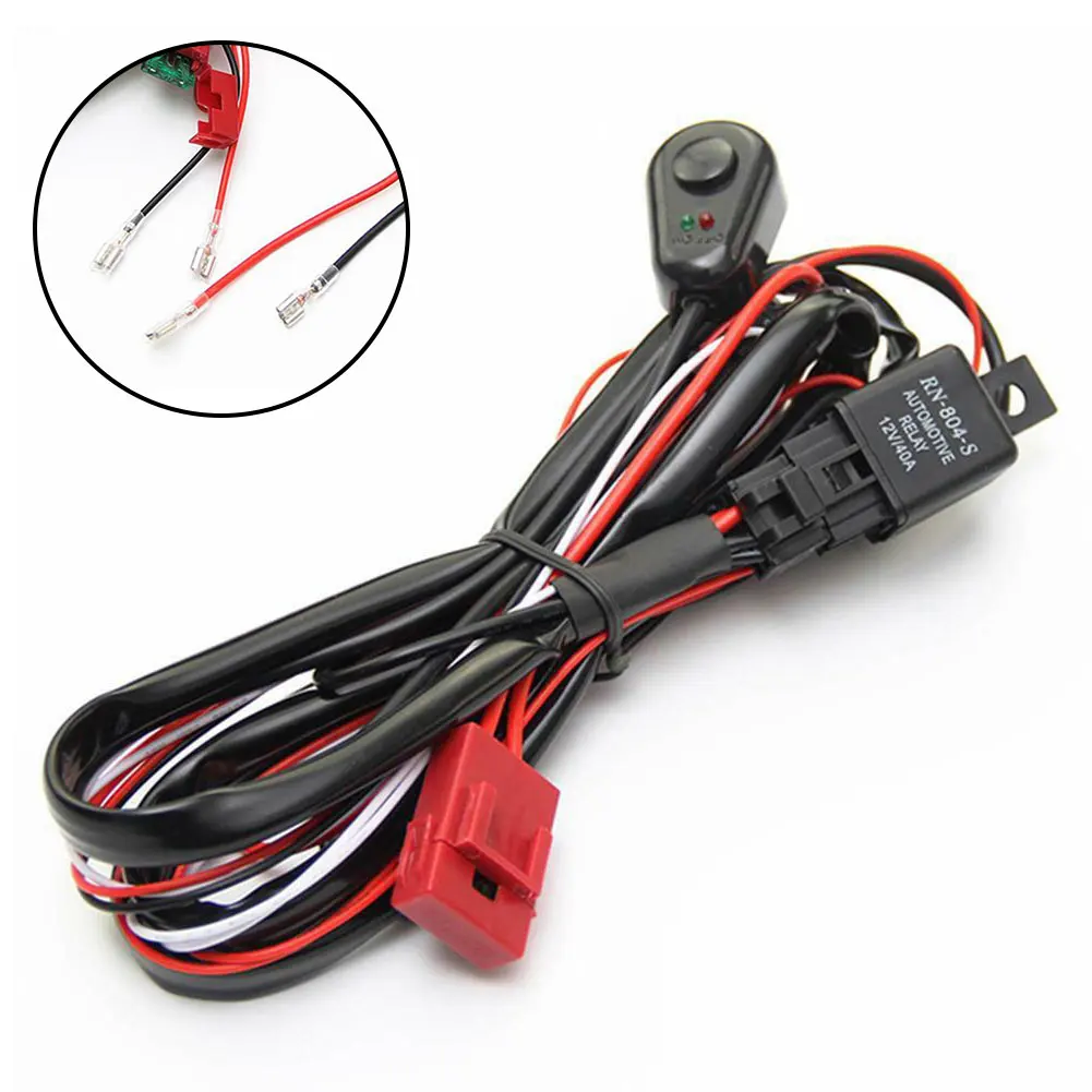 12V Universal Fog Light Wiring Harness 40A Working Light Lamp Wire Connector Switch Relay Kit For LED Work Lamp
12V Universal Fog Light Wiring Harness 40A Working Light Lamp Wire Connector Switch Relay Kit For LED Work Lamp