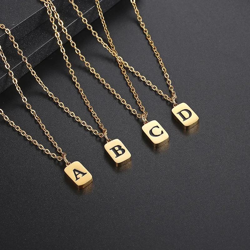 Simple Trendy Commuting 26 Letter Pendant Necklace for Men Square Small Gold Medal Personalized Trend Sweater Chain
Simple Trendy Commuting 26 Letter Pendant Necklace for Men Square Small Gold Medal Personalized Trend Sweater Chain