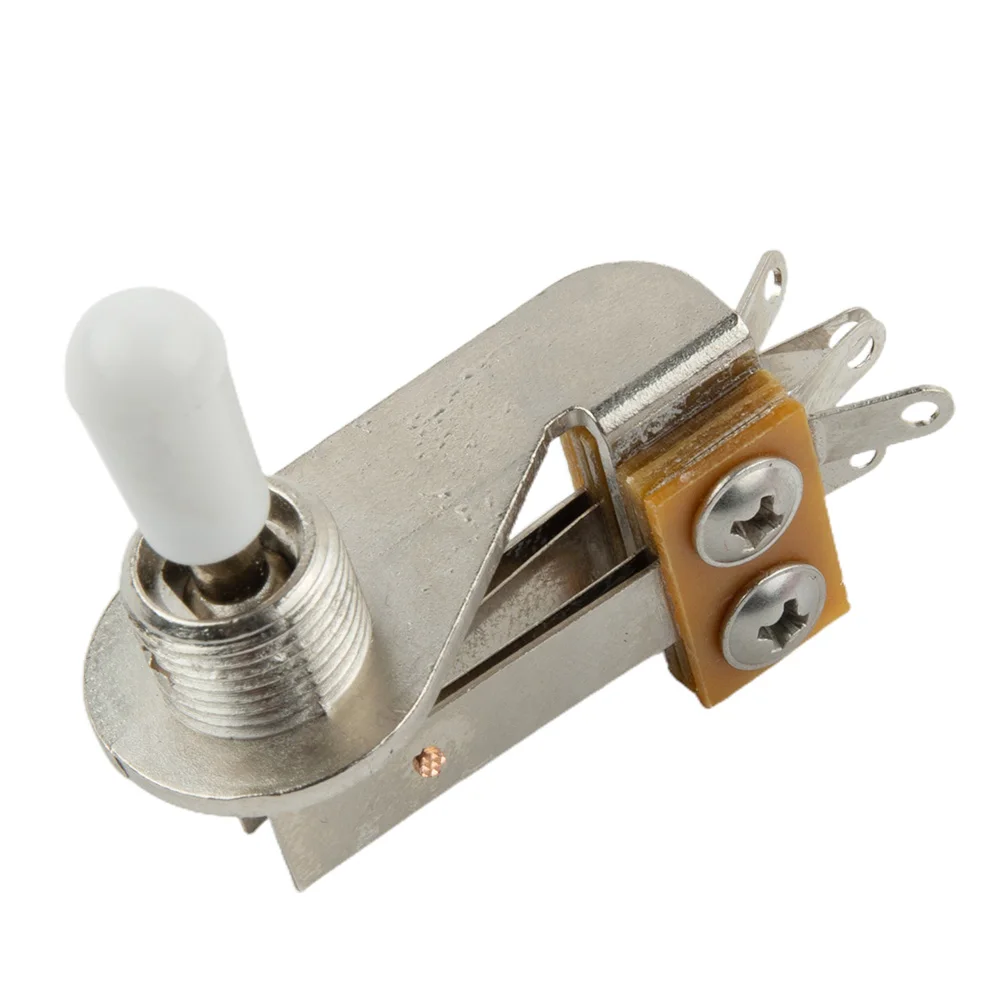 Right Angle 3 Way Toggle Switch With Tips Metric Thread L-Type Thin Bodied 2 Pickup Selector SG/ES Electric Guitar Switchs
Right Angle 3 Way Toggle Switch With Tips Metric Thread L-Type Thin Bodied 2 Pickup Selector SG/ES Electric Guitar Switchs
