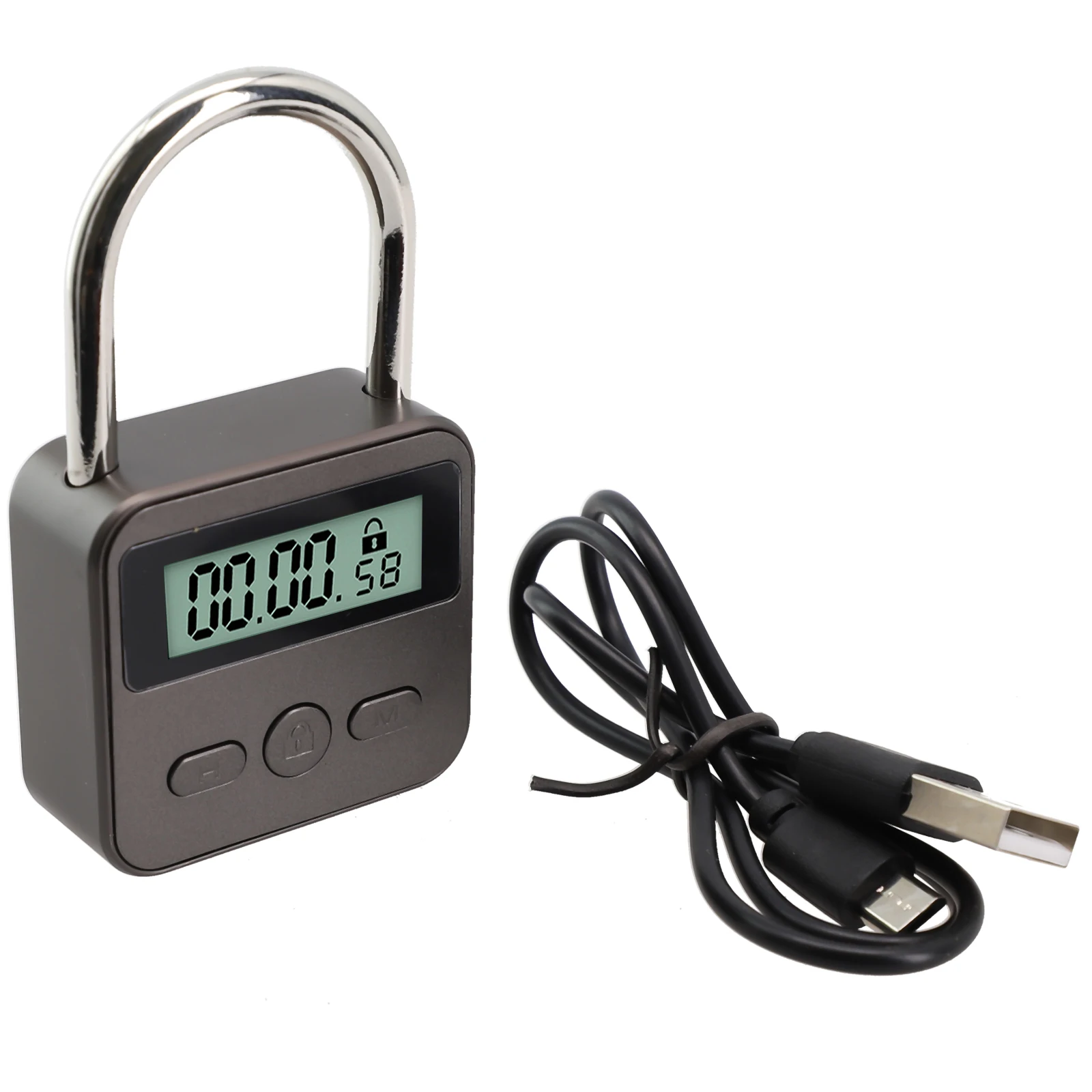 Multifunctional Lock LCD Display Time Waterproof USB Rechargeable Temporary Timer Padlock Portable Smart Time Lock For Travel
Multifunctional Lock LCD Display Time Waterproof USB Rechargeable Temporary Timer Padlock Portable Smart Time Lock For Travel