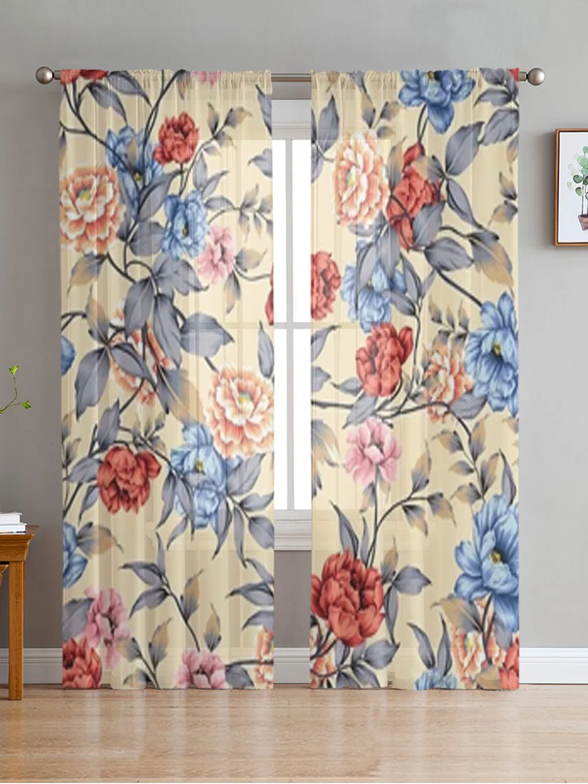 Cream Flowers With Grey Leaves Sheer Curtains Bedroom Voile Curtain Living Room Window Sheer Curtains Kitchen Tulle Drapes
Cream Flowers With Grey Leaves Sheer Curtains Bedroom Voile Curtain Living Room Window Sheer Curtains Kitchen Tulle Drapes