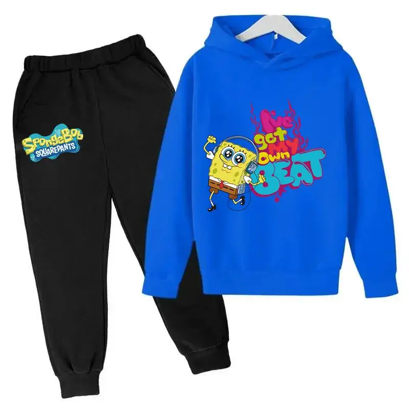 

"Welcome Spring/Autumn with SpongeBob: Cozy Kids' Hoodie & Pants Set"
