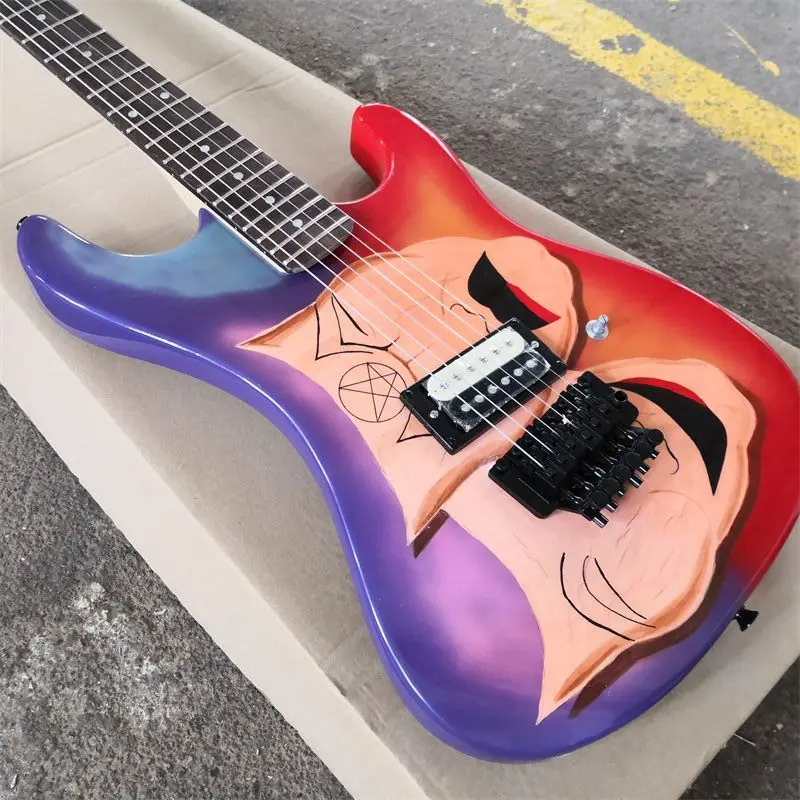 Electric Guitar Hand Painted 22 Frets 6 Strings Vibrato System Headshots Humbucker Rosewood Fingerboard Custom Pattern Youth
Electric Guitar Hand Painted 22 Frets 6 Strings Vibrato System Headshots Humbucker Rosewood Fingerboard Custom Pattern Youth