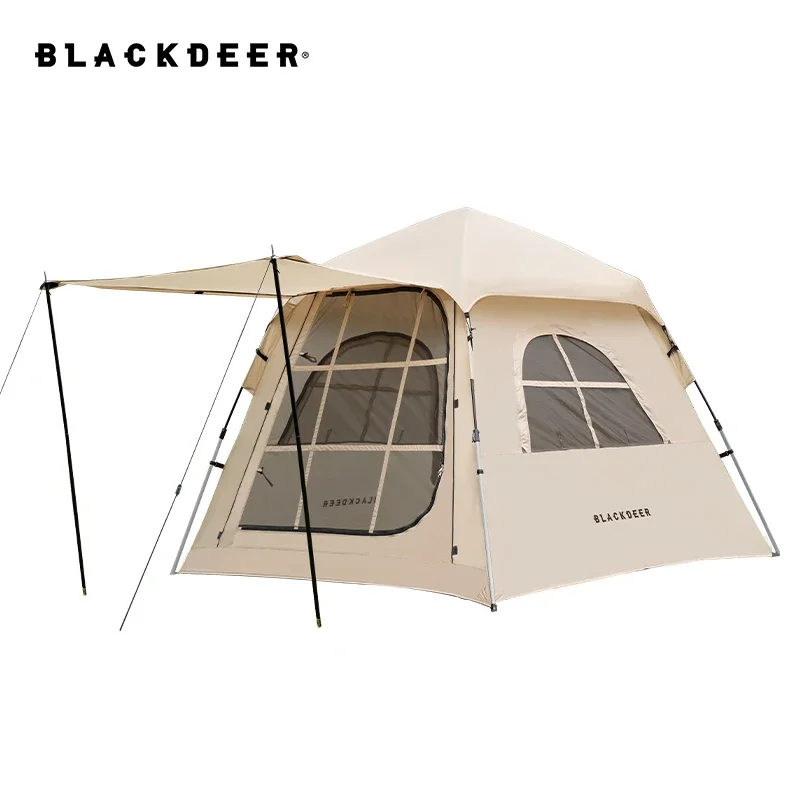 

Camping Tents 4 People Sun Houses Beach Equipment Event 4 Person Waterproof Tarp Tourism Tent Automatic Outdoor Ultralight 210D