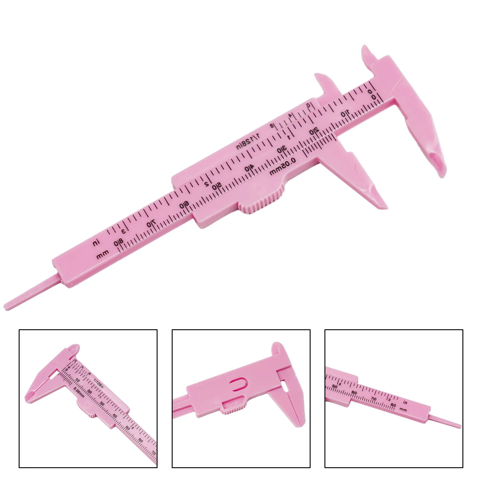 Ruler Calipers For Measuring Depth Lightweight Measuring Tools Pink/Rose Red Plastic Rustproof Woodworking 0-80mm
Ruler Calipers For Measuring Depth Lightweight Measuring Tools Pink/Rose Red Plastic Rustproof Woodworking 0-80mm