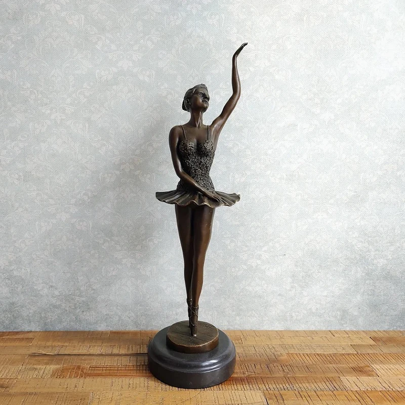 Бронзовая статуэтка балерины 43 см, статуэтка статуэтки, искусство, ручная работа, Мраморная основа, стильное украшение для дома 
Бронзовая статуэтка балерины 43 см, статуэтка статуэтки, искусство, ручная работа, Мраморная основа, стильное украшение для дома