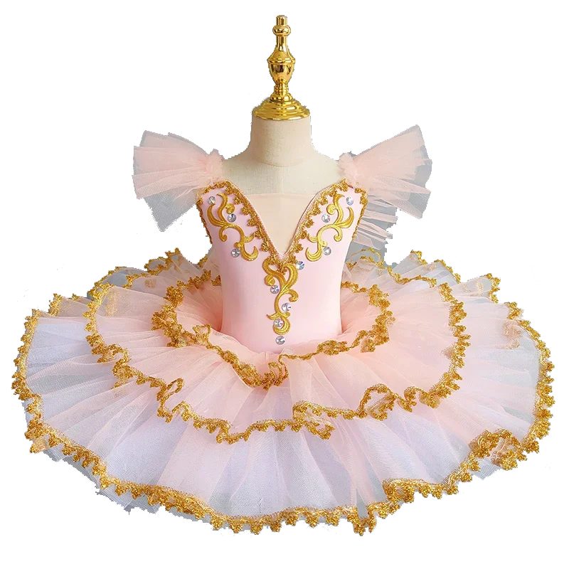 

Girls Ballet Dress Children Professional Swan Lake Performance Clothes Pancake Tutu Princess Dress Leotard Party Ballet Skirt