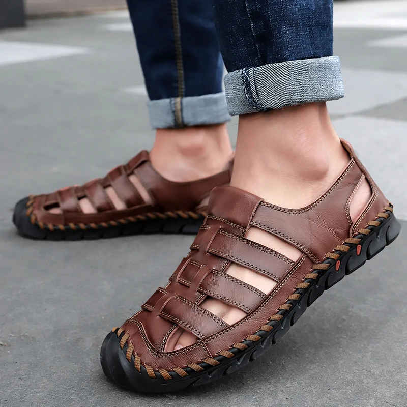 New Genuine Leather Men Shoes Summer New Large Size Men's Sandals Men Sandals Fashion Sandals Slippers Big Size 38-47
New Genuine Leather Men Shoes Summer New Large Size Men's Sandals Men Sandals Fashion Sandals Slippers Big Size 38-47