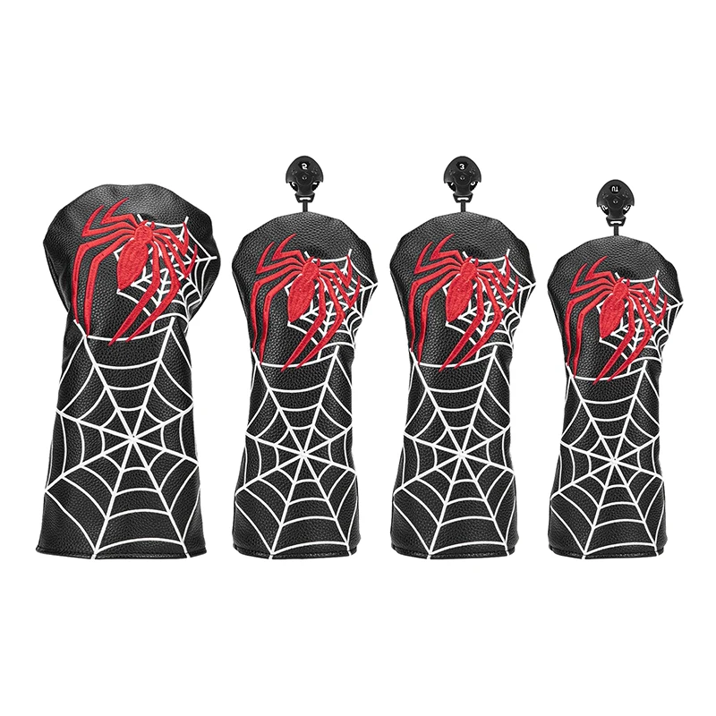 Golf Club Head Cover Spider Embroidery Woods PU Leather Headcovers For Driver Fairway Hybrid, Dustproof Protection
Golf Club Head Cover Spider Embroidery Woods PU Leather Headcovers For Driver Fairway Hybrid, Dustproof Protection