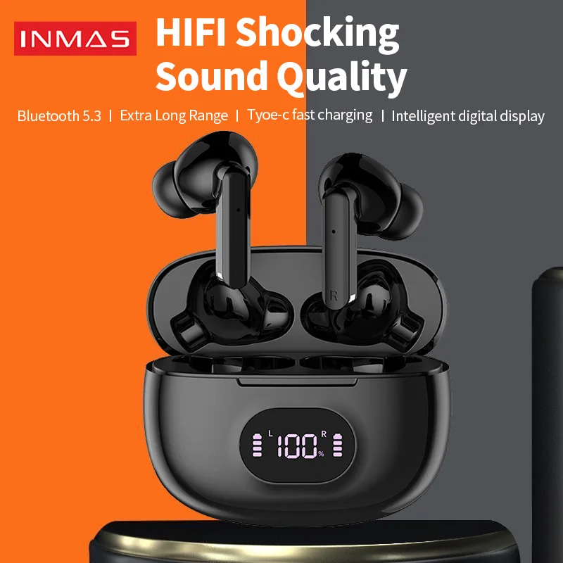 INMAS NEW 919 Wireless Bluetooth Headphones Game Earphones Noise Reduction Headset HlFl Sound Quality Fidelity Earbuds With Mic
INMAS NEW 919 Wireless Bluetooth Headphones Game Earphones Noise Reduction Headset HlFl Sound Quality Fidelity Earbuds With Mic