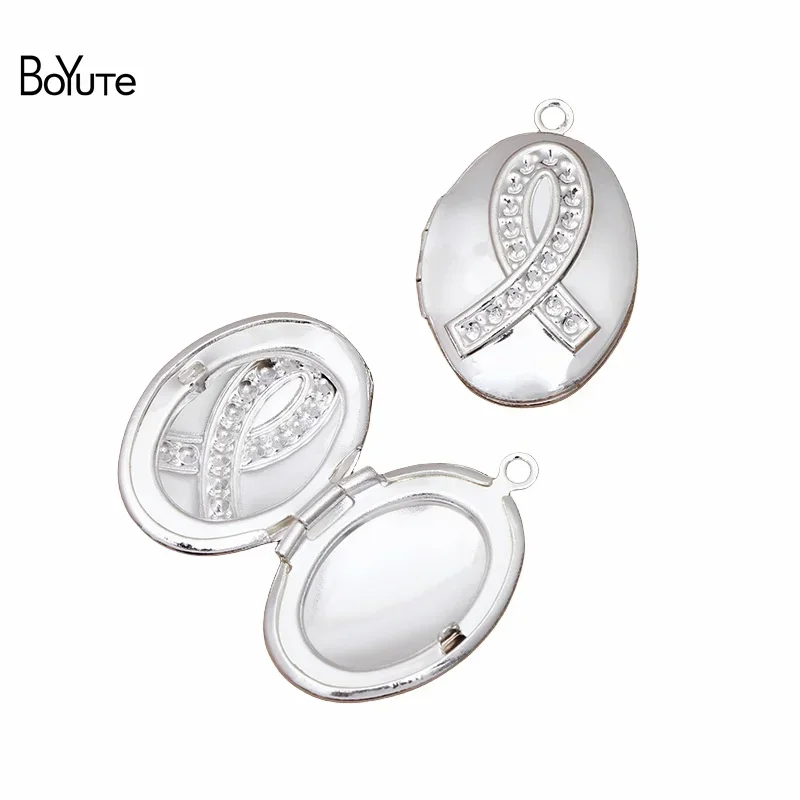 

BoYuTe (10 Pieces/Lot) 16*21*6MM Oval Shape Metal Brass Floating Photo Locket Factory Direct Wholesale Pendant Locket