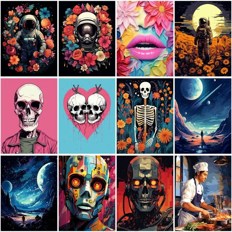 36-48 Color Painting By Number Astronaut DIY Pictures By Numbers Skull Kits HandPainted Paintings Art Drawing On Canvas Home Dec
36-48 Color Painting By Number Astronaut DIY Pictures By Numbers Skull Kits HandPainted Paintings Art Drawing On Canvas Home Dec