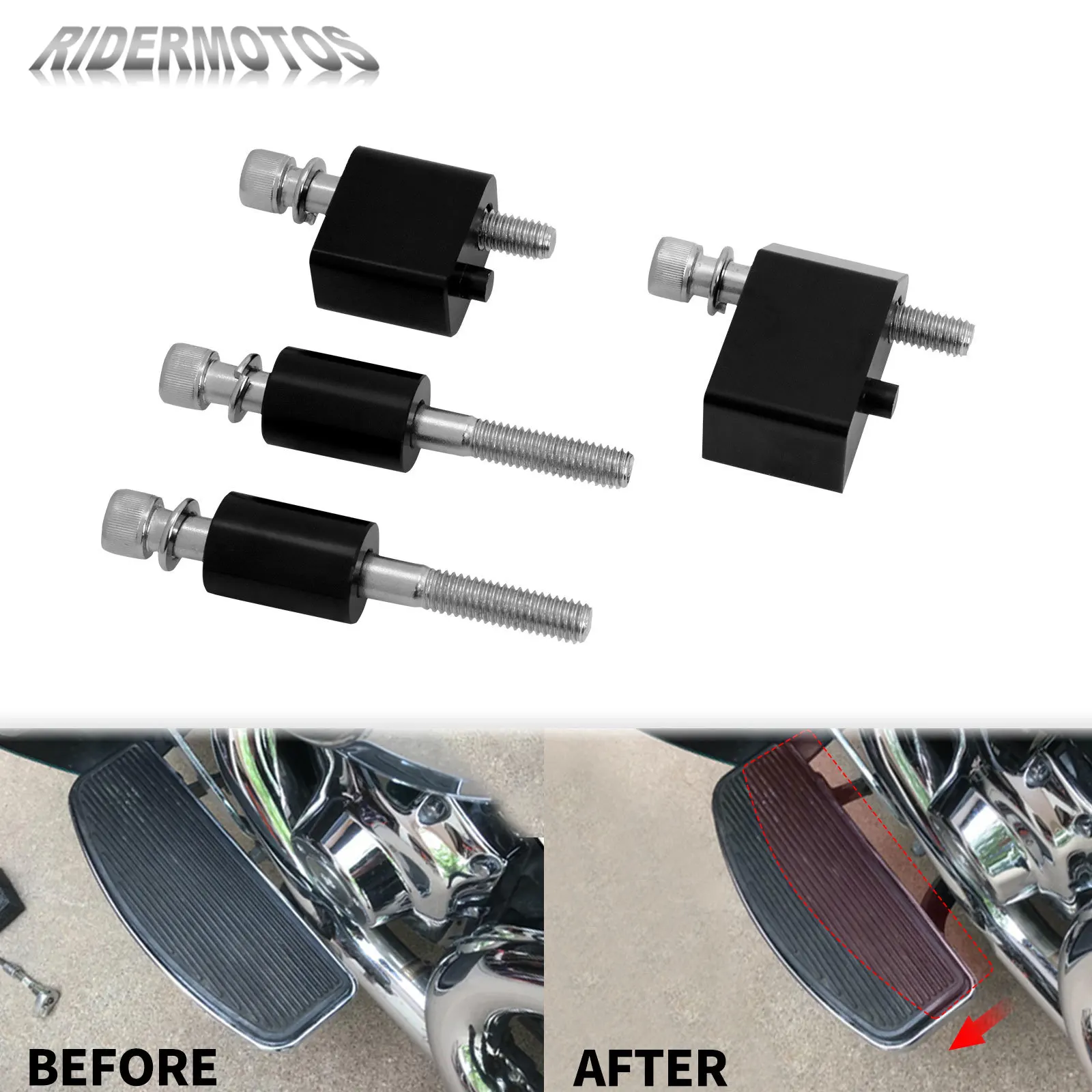 Motorcycle Front Footpegs Spacer Extension kit 3/4" Driver Floorboard Black For Harley Touring Road King Street Glide FLTR 09-21
Motorcycle Front Footpegs Spacer Extension kit 3/4" Driver Floorboard Black For Harley Touring Road King Street Glide FLTR 09-21